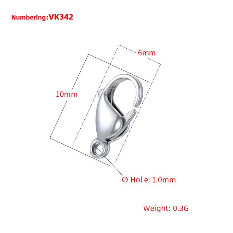 Stainless Steel Lobster Clasp Titanium Steel Spring Clasp DIY Bracelet Necklace Jewelry Lobster Clip