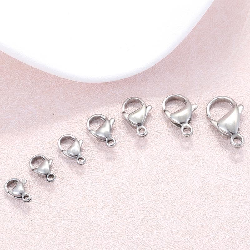 Stainless Steel Lobster Clasp Titanium Steel Spring Clasp DIY Bracelet Necklace Jewelry Lobster Clip