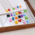 Enamel Letter Pendant Colorful English Letter Pendant for DIY Gifts Necklace Making