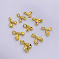 18K Gold Enamel Boxing Glove Pendant Mini Sports Charms for DIY Jewelry Making  (No Chain)