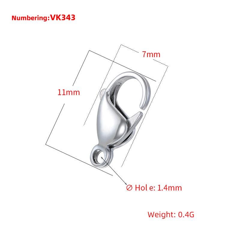 Stainless Steel Lobster Clasp Titanium Steel Spring Clasp DIY Bracelet Necklace Jewelry Lobster Clip