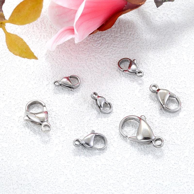 Stainless Steel Lobster Clasp Titanium Steel Spring Clasp DIY Bracelet Necklace Jewelry Lobster Clip