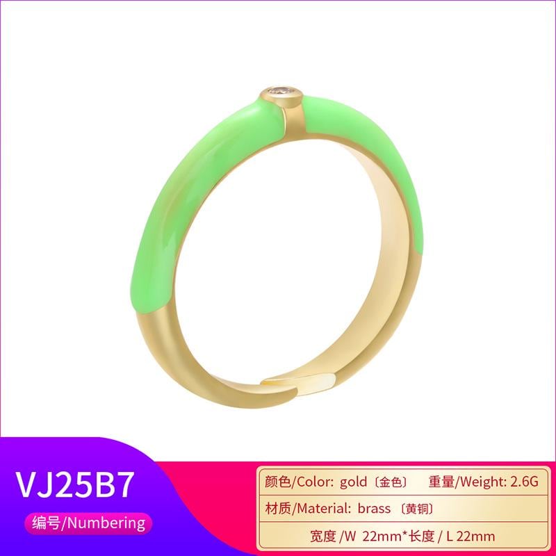Enamel Colorful Rings Opening Size Adjustable Brass Rings Gifts for her