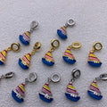 Enamel Boat Shape Pendant Boat Pendan for DIY Gifts Necklace Making