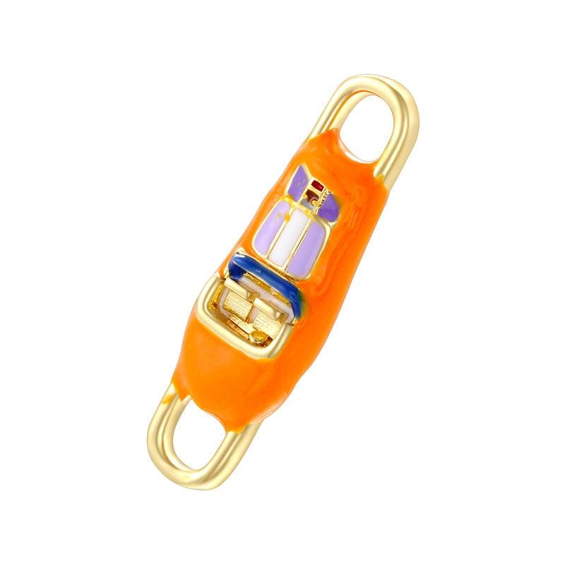 Mini Colorful Enamel Poodle Sailor Charm Poubel Bracelet Necklace Bag Pendant