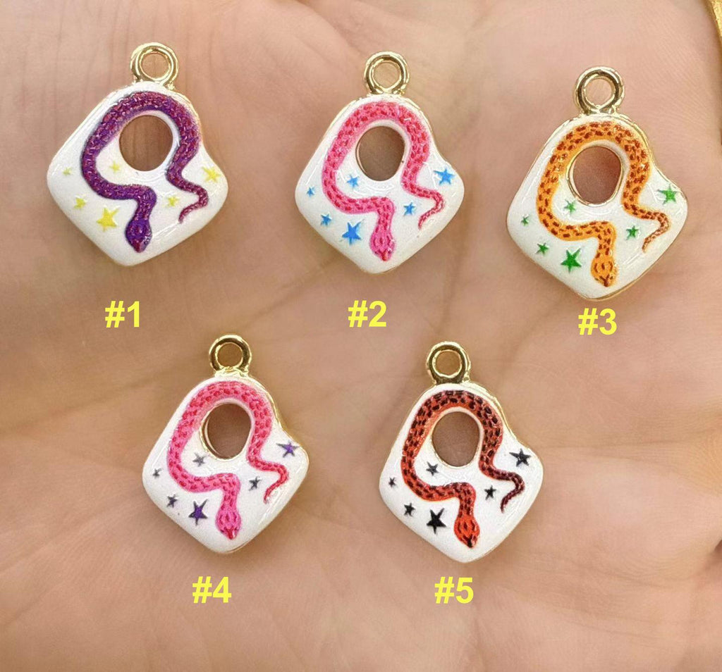 70 Kinds of Enamel Hand Paited Charms DIY Accessories, Animal Heart Eye Moon Star Cloud Flower Pendants for Necklace Keychain Making