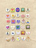 70 Kinds of Enamel Hand Paited Charms DIY Accessories, Animal Heart Fish Moon Star Cloud Flower Pendants for Necklace Keychain Making