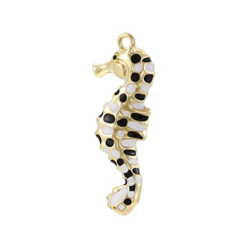 Colorful Enamel Sea Horse Charm  Sea Horse Pendant Enamel Ocean Animals Pendant DIY Necklace Gifts for Women