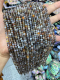 Natural Botswana Agate Round Beads 4mm 6mm 8mm 10mm Gemstone Loose Gray Beads 15.5 Inch Strand Garde AAA for DIY Jewelry Making