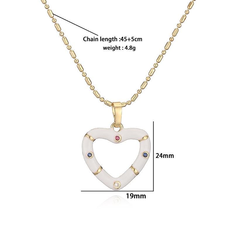 Enamel Heart Shape Pendant Colorful Heart Earrings Heart Shape Charm for DIY Gifts Necklace Making