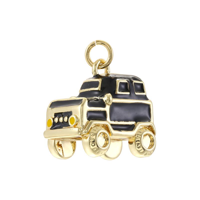 Creative Enamel Mini Car Pendant Cute Cartoon Jeep Charm Enamel Pendant DIY Necklace Gifts for Women